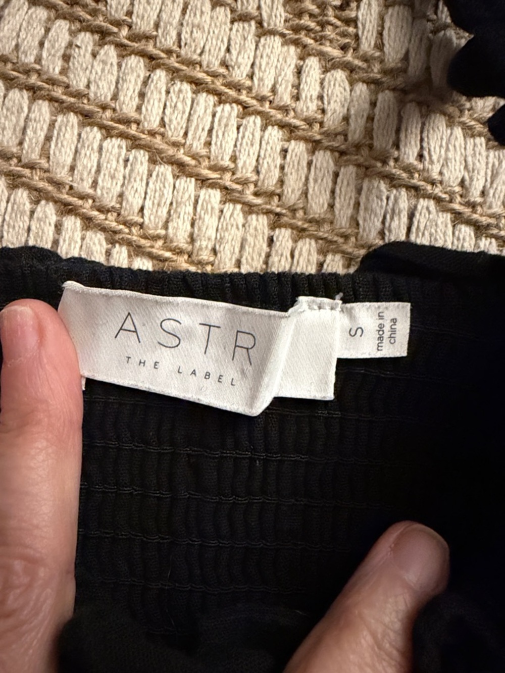 Astr Black Ruffled Crop Top size small - Picture 2 of 4